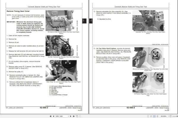 Liebherr Engine D504NA D504T D504TI Workshop Manual 10035869 2