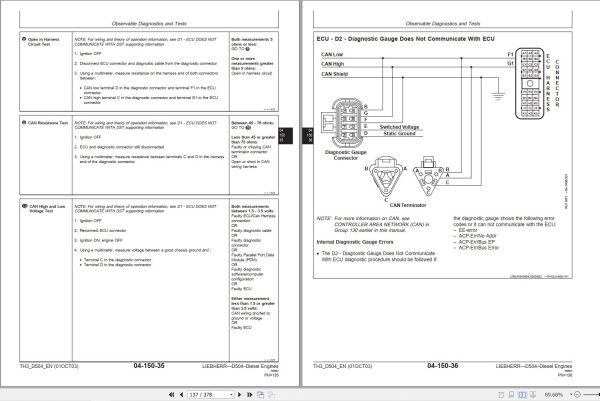 Liebherr Engine D504TI Electronic Fuel Systems Workshop Manual 10035860 2
