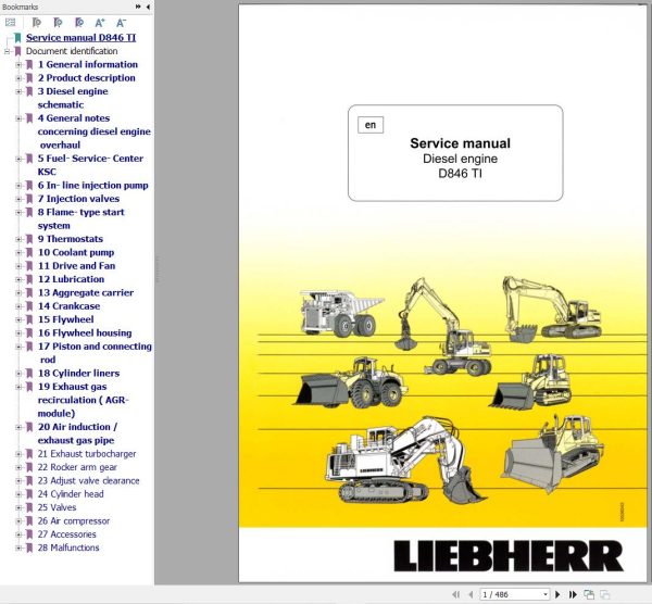 Liebherr Engine D846TI Service Manual 9739069 1