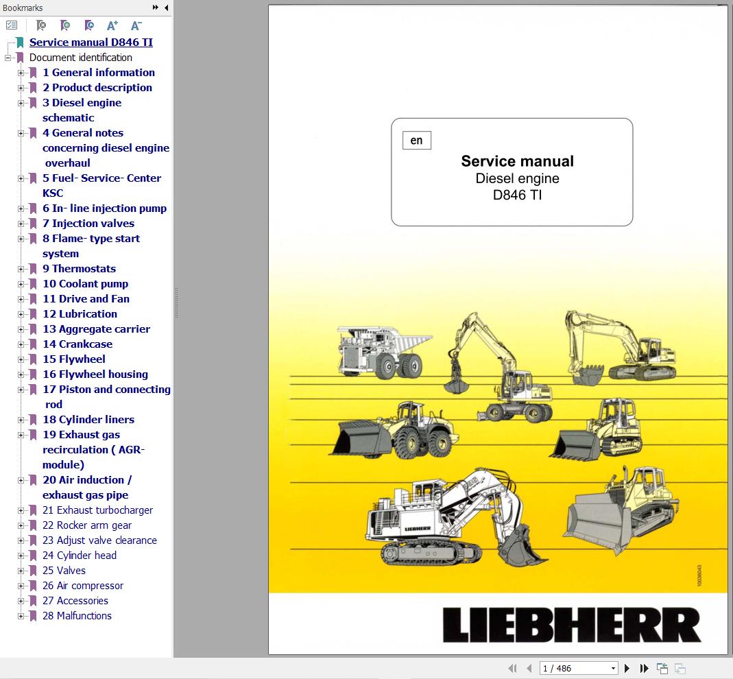 Liebherr Engine D846TI Service Manual 9739069 1