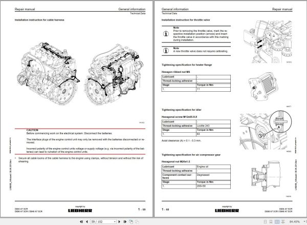 Liebherr Engine D934 A7 SCR D936 A7 SCR D946 A7 SCR Repair Manual 11160830 2