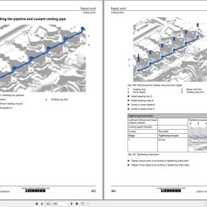 Liebherr Engine D936 A7â€“05 D946 A7â€“05 Repair Instructions Manual 13727842 2