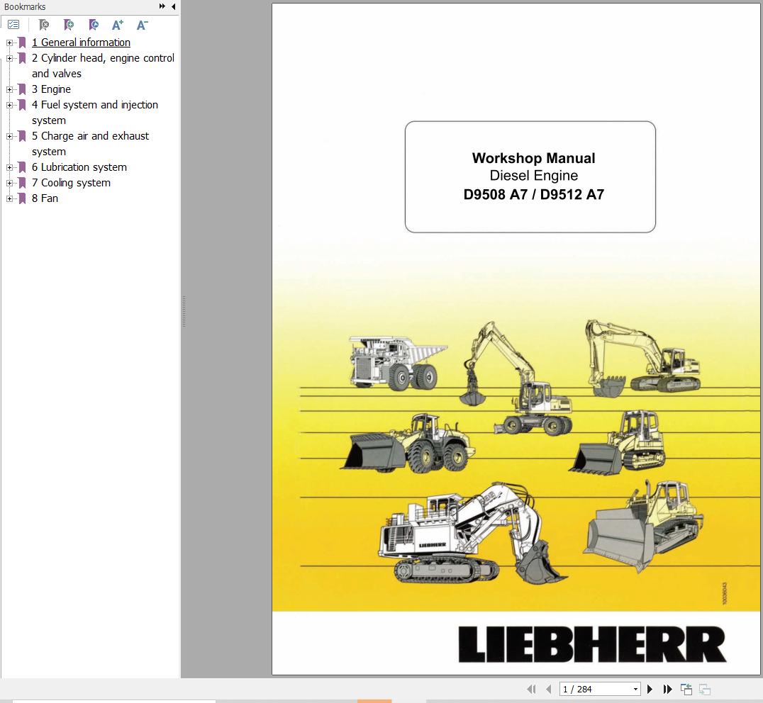 Liebherr Engine D9508 A7 D9512 A7 Workshop Manual 10412161 1