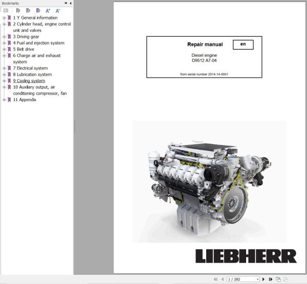 Liebherr Engine D9512 A7 04 Repair Manual 11387178 1