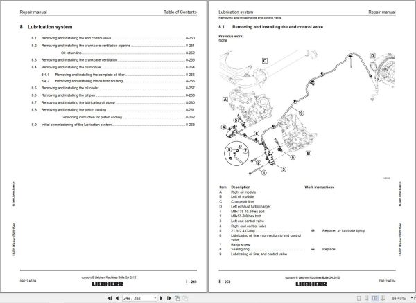 Liebherr Engine D9512 A7 04 Repair Manual 11387178 2