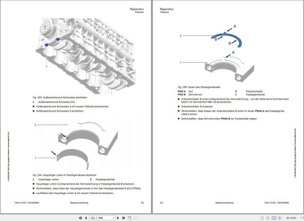 Liebherr Engine D966 A7 05 Repair Instructions Manual 13773348 DE 2