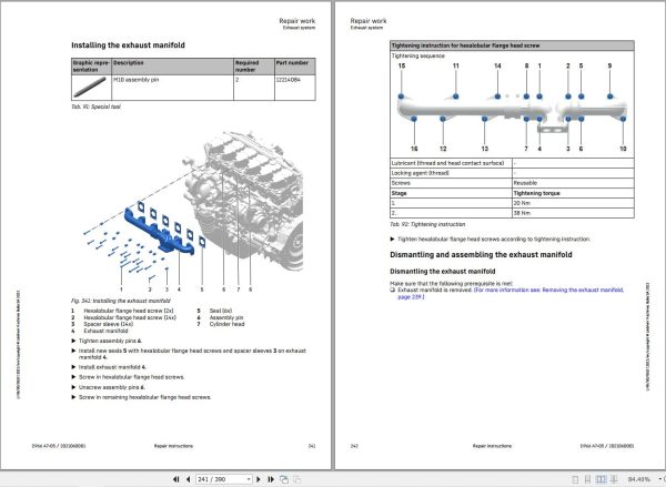 Liebherr Engine D966 A7 05 Repair Instructions Manual 13791634 2