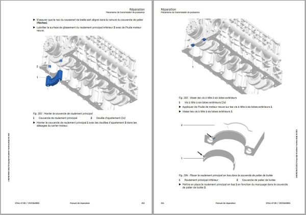 Liebherr Engine D966 A7 05 Repair Instructions Manual 13791636 FR 2