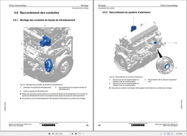 Liebherr Engine D976 A7 00 to D976 A7 05 Assembly Instructions Manual 13722748 FR 2