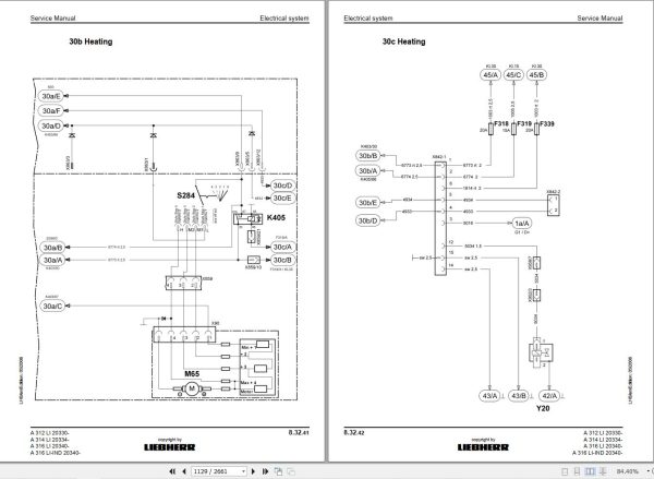 Liebherr Excavator A309 to R317 Litronic Service Manual 8718889 2