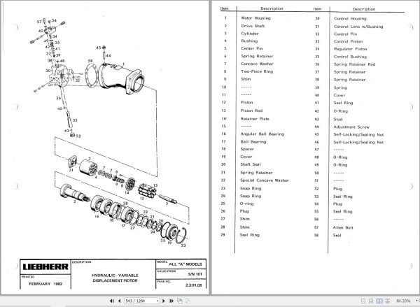 Liebherr Excavator A900 to A942 Service Manual 8716751 2