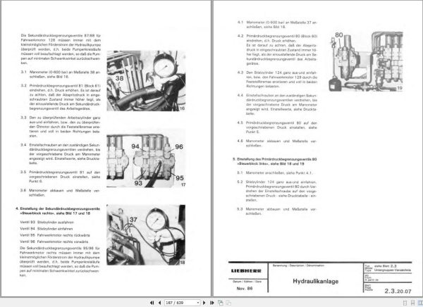Liebherr Excavator A900B to A900C Service Manual DE 2
