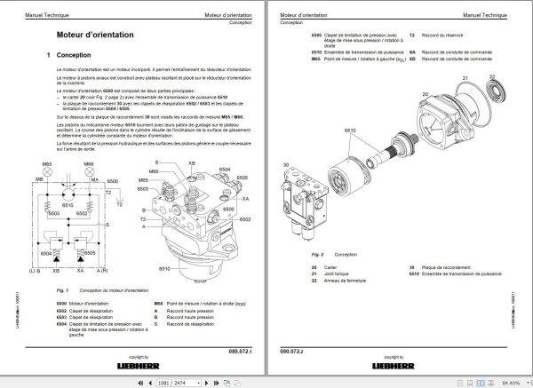 Liebherr Excavator A910 Compact A918 Compact Technical Manual FR 2