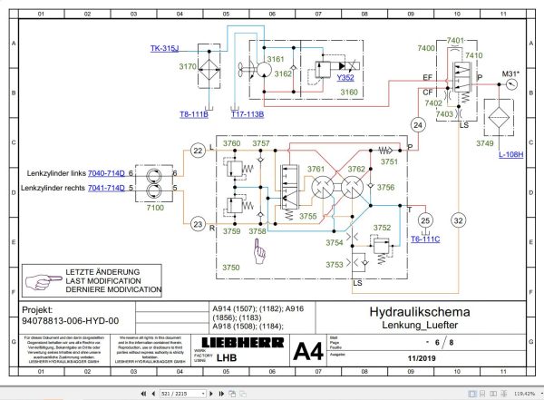Liebherr Excavator A916 1183 Technical Manual FR 2
