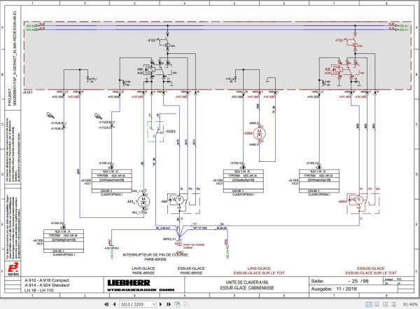 Liebherr Excavator A920 1185 Technical Manual FR 2