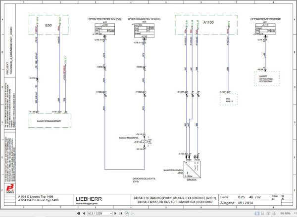 Liebherr Excavator A934C R934C Litronic Service Manual 11697233 DE 2