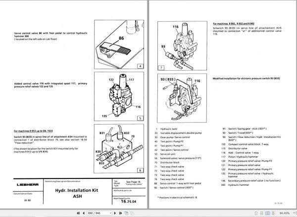Liebherr Excavator ER 900 942 Litronic Service Manual 3