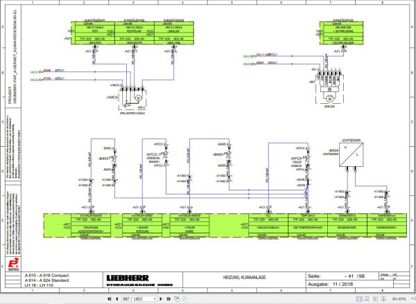 Liebherr Excavator LH18M 1840 Service Manual 12258770 3
