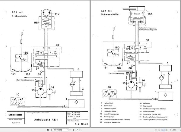 Liebherr Excavator R900 to R942 Service Manual 8716752 DE 3