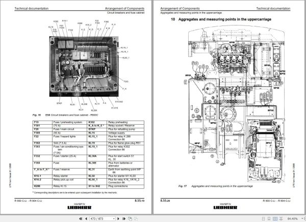 Liebherr Excavator R900C Li R904C Li Technical Manual 10069965 2