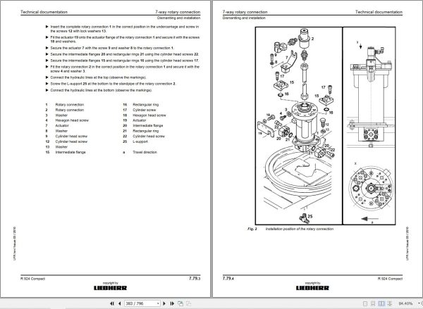 Liebherr Excavator R924 Compact Technical Manual 10359401 2
