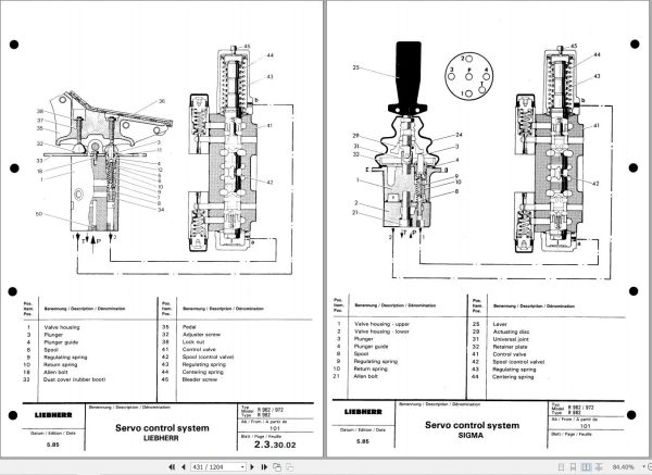 Liebherr Excavator R952 R962 R972 R982 Service Manual 2