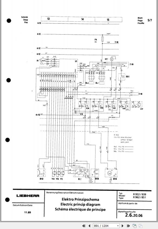 Liebherr Excavator R952 R962 R972 R982 Service Manual 3