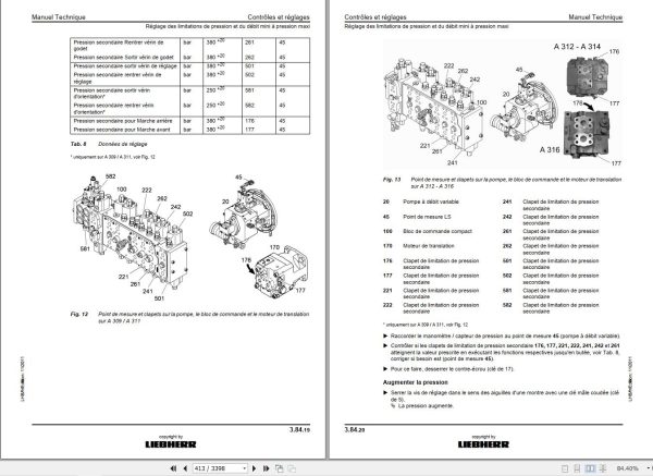 Liebherr Hydraulic Excavator A309 R317 Litronic TCD Technical Manual FR 2