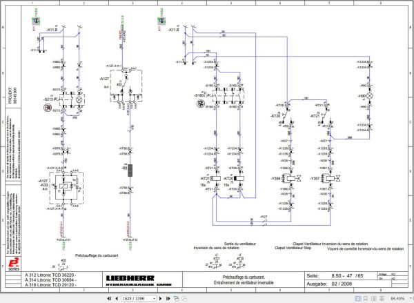 Liebherr Hydraulic Excavator A309 R317 Litronic TCD Technical Manual FR 3