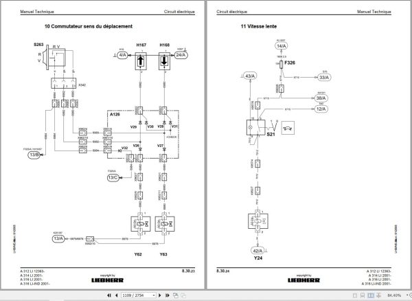 Liebherr Hydraulic Excavator A309 R317 Litronic Technical Manual FR 2