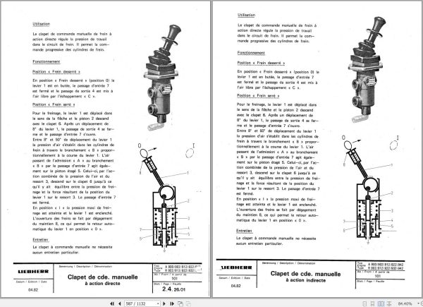 Liebherr Hydraulic Excavator A900 A942 Technical Manual FR 2
