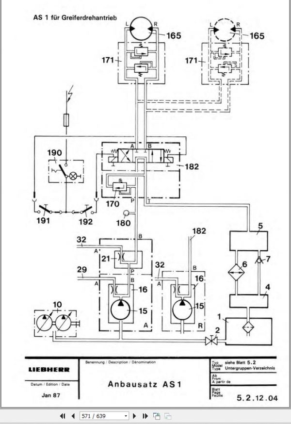 Liebherr Hydraulic Excavator A900B R900B A900C Technical Manual DE 3