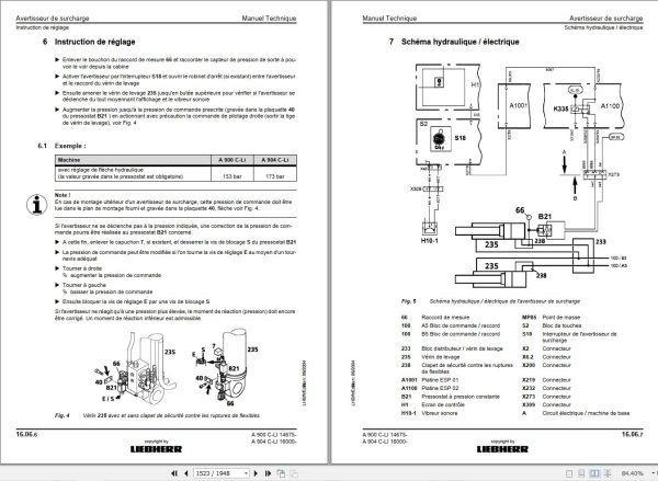 Liebherr Hydraulic Excavator A900C A904C Litronic Technical Manual FR 3