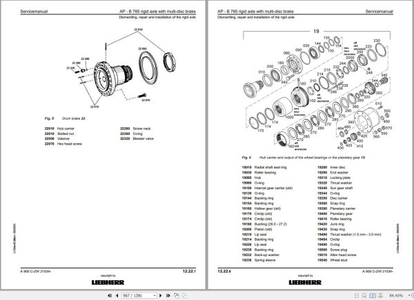 Liebherr Hydraulic Excavator A900C ZW Litronic Service Manual 2