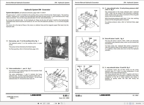 Liebherr Hydraulic Excavator A900ZW Litronic Service Manual 2