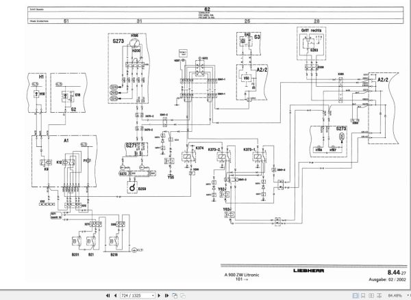 Liebherr Hydraulic Excavator A900ZW Litronic Service Manual 3