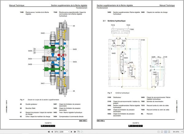 Liebherr Hydraulic Excavator A922 Rail Litronic Technical Manual FR 2