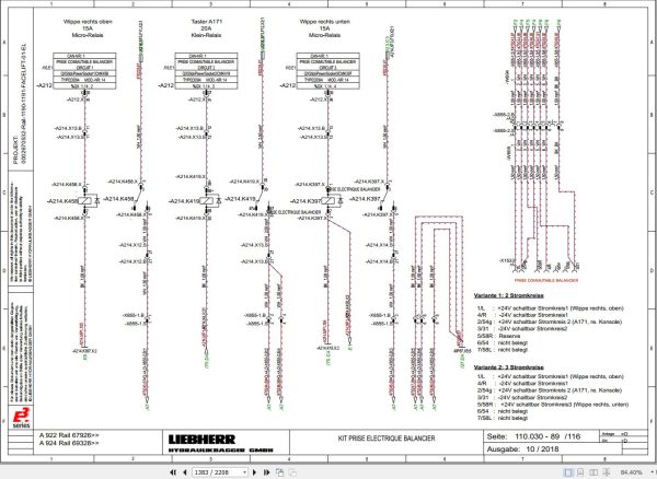 Liebherr Hydraulic Excavator A922 Rail Litronic Technical Manual FR 3