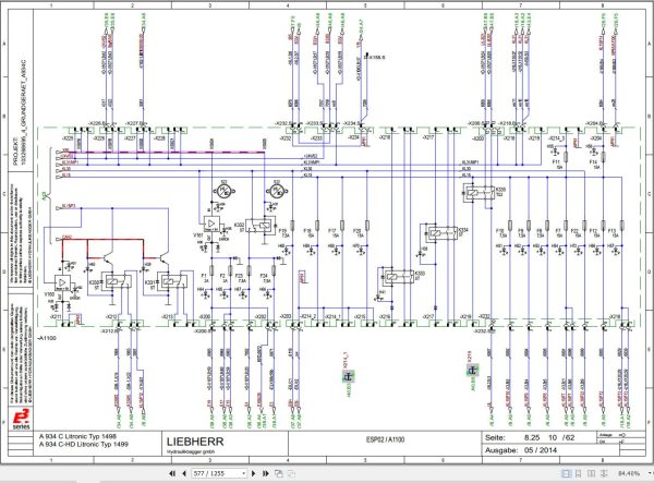 Liebherr Hydraulic Excavator A934C R934C Litronic Service Manual DE 3