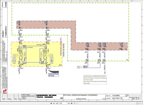 Liebherr Pipe Layer RL46 1631 00 G6 Technical Manual FR 3