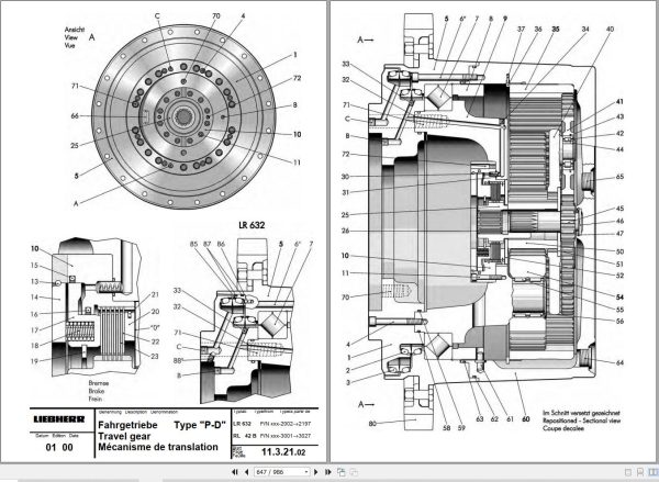Liebherr Pipe Layers RL422 RL22B RL42B RL52 Service Manual 2009 3