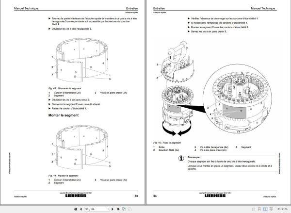 Liebherr Quick Release MH40B Technical Manual FR 2