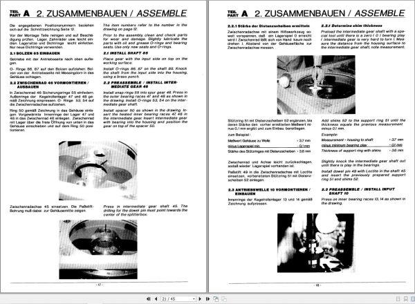 Liebherr Splitter Box PR751 Repair Manual 9780929 EN DE 2