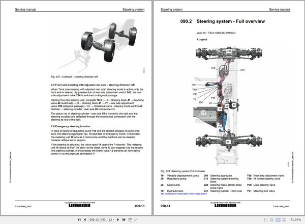 Liebherr Telescopic Handler T35 6 1680 3AS Service Manual 12235426 2020 2