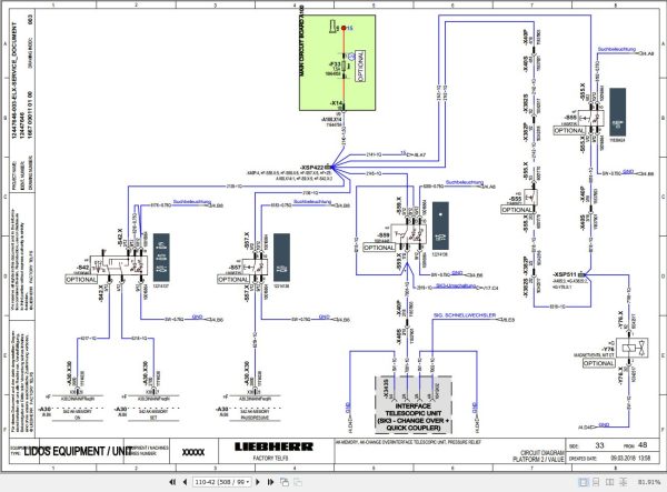 Liebherr Telescopic Handler T41 7 1665 3A Service Manual 12235433 2020 2