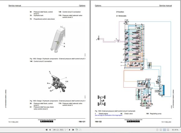 Liebherr Telescopic Handler T41 7 1665 3AS Service Manual 12235428 2020 2