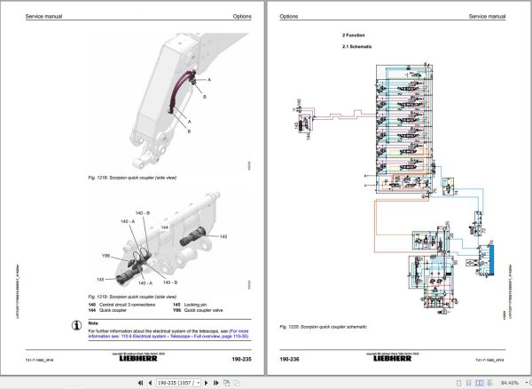 Liebherr Telescopic Handler T41 7 1665 4FS Service Manual 12217177 2020 3