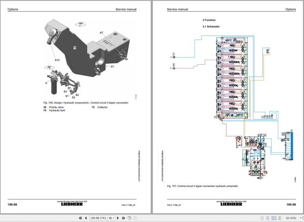 Liebherr Telescopic Handler T46 7 1706 4FS Service Manual 12242701 2020 2