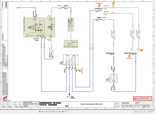 Liebherr Telescopic Handler T55 7 1708 3AS Service Manual 12251508 2020 3