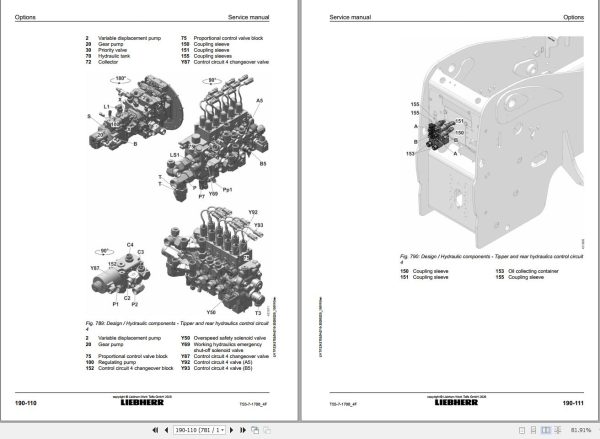Liebherr Telescopic Handler T55 7 1708 4FS Service Manual 12242702 2020 2